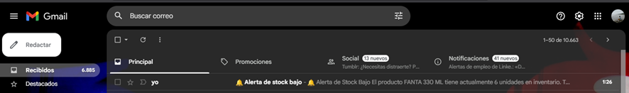 Correo alerta