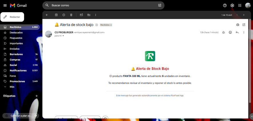 Detalle correo
